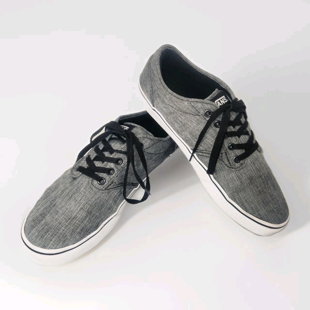 VANS Off The Wall Skateboard Shoes Mens SZ11 Grey Authentic Classic Denim Canvas